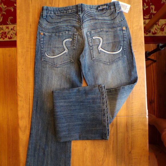 Rock & Republic Straight Denim Long Flare NWT Size 26 - Picture 9 of 11